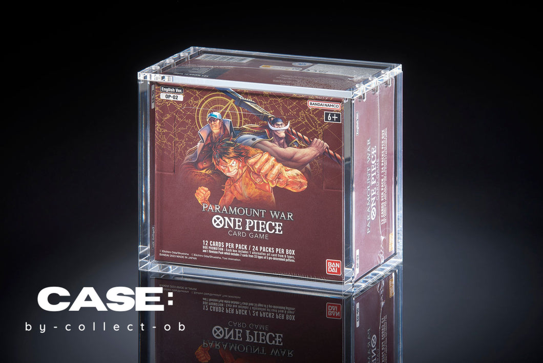 Booster Pack Protector One Piece TCG Booster Box Acrylic Display Case - For OP01 & OP02 First Print Boxes Booster Pack Protector One Piece TCG Booster Box Acrylic Display Case - For OP01 & OP02 First Print Boxes