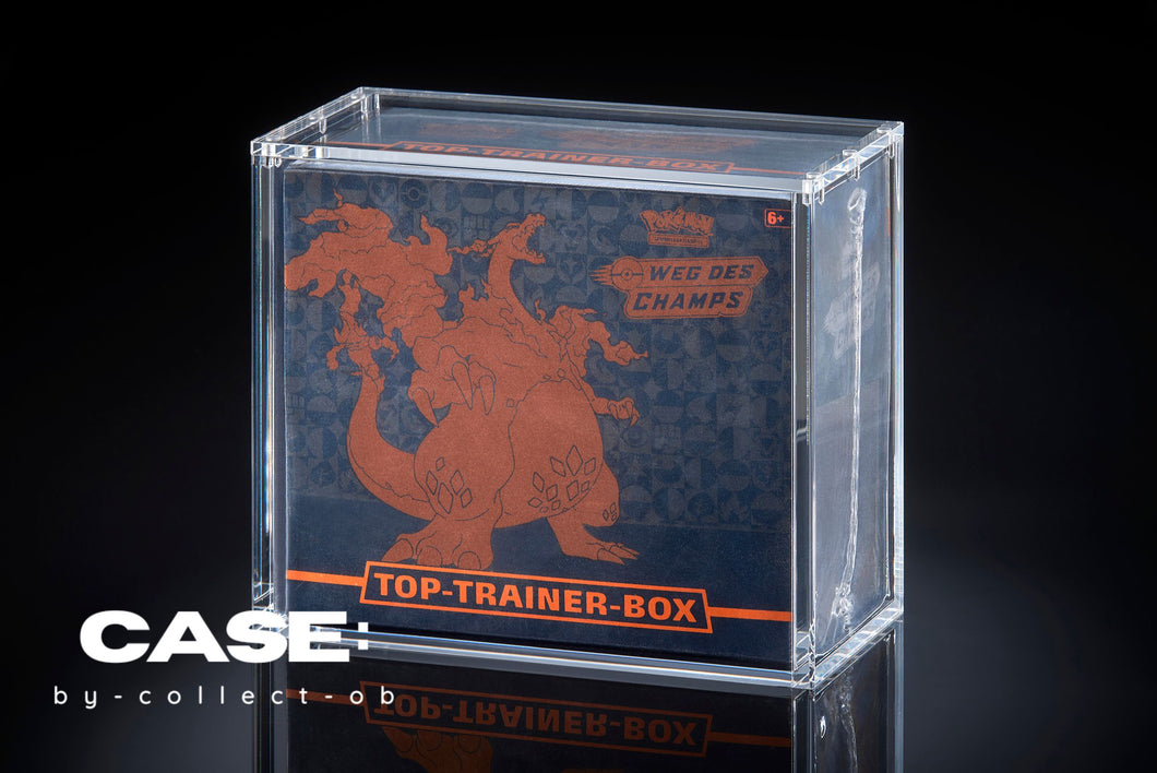 Acryl Case Pokemon Elite Trainer Box ETB englisch TTB Top Trainer Box TCG charizard