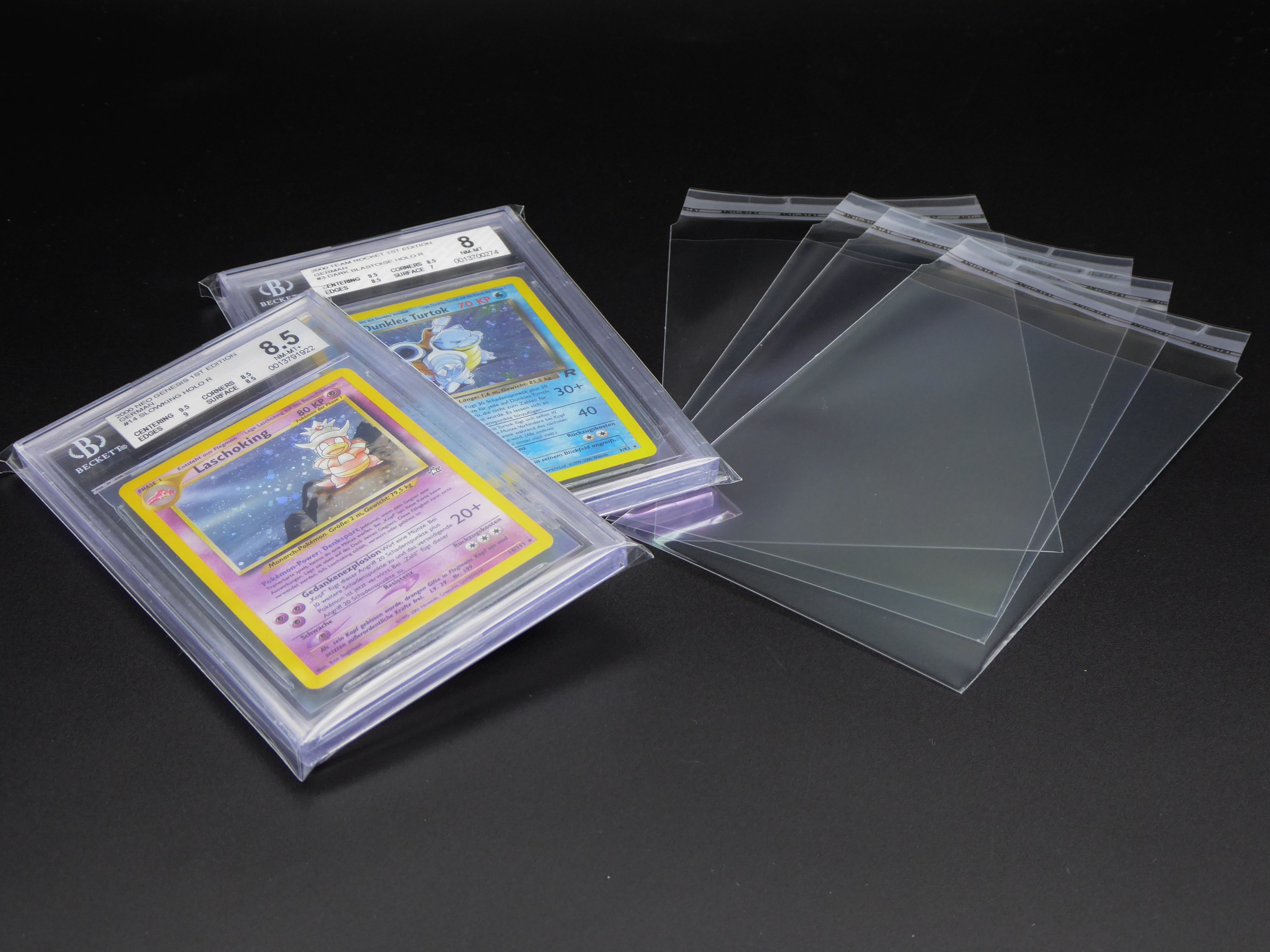 beckett graded card sleeves Card Supplies Resealable Graded Card Sleeves (100 Count)